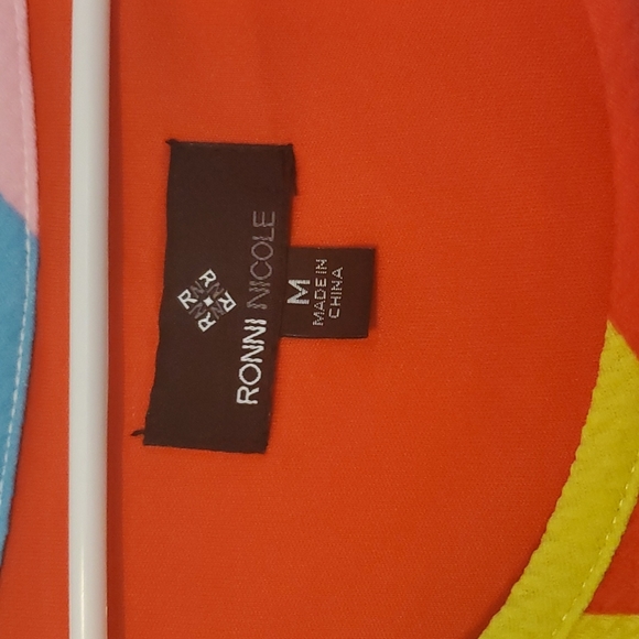 🌈 Rainbow Dress!!! 🌈   Bright colors, Stretchy Material. Size M. - Picture 2 of 3